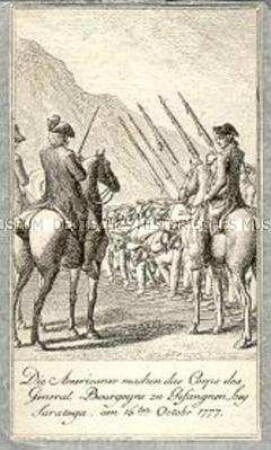 Sprengel's Nordamerikanische Revolution (1764-1783), 12 Blatt - Die Amerikaner ... General Bourgoyne
