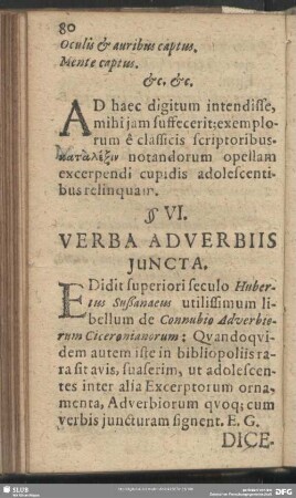 §. VI. Verba Adverbiis Juncta