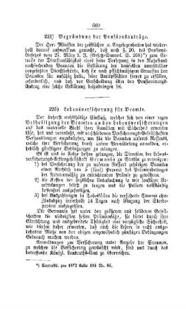 Lebensversicherung für Beamte : [I. Allgemeine Verhältnisse der Behörden und Beamten]