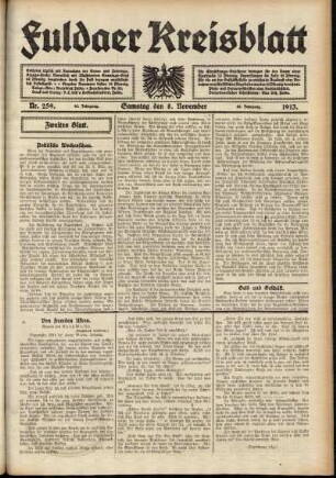 Zweite Ausgabe vom Samstag, den 08. November 1913.