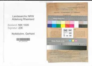 Entnazifizierung Gerhard Nottebohm , geb. 26.06.1898 (Schlosser)