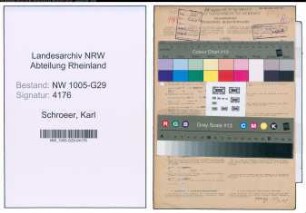 Entnazifizierung Karl Schroeer , geb. 09.08.1901 (Bahnsekretaer)