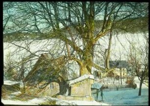 Langenhennersdorf : Langenhennersdorf, Wohnhäuser. Winteraufnahme
