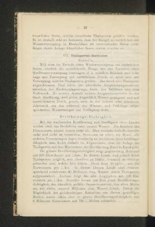 VII. Thalsperren-Seewasser.