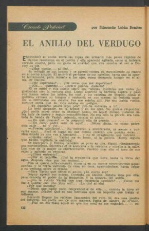 El anillo del verdugo : Cuento policial