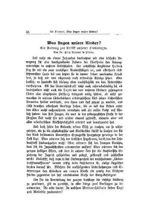 Was singen unsere Kinder?