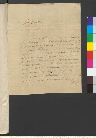 Brief von Lichtenstein, Martin Heinrich Karl an Goethe, Johann Wolfgang von