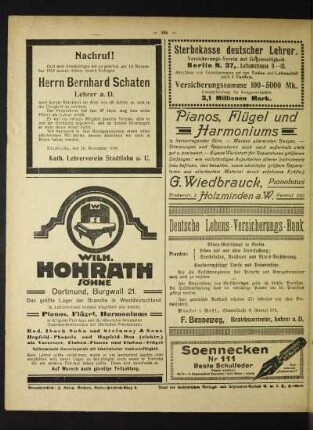 Nachruf! : Herrn Bernhard Schaten