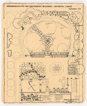 Garten Dr. Schnell, Naumburg/Saale: Entwurfs- und Pflanzplan 1:50