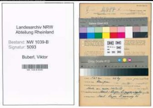 Entnazifizierung Viktor Buberl , geb. 01.01.1892 (Konstrukteur)