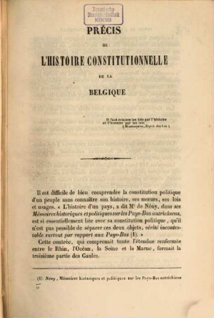 Traité de droit public, ou exposition méthodique des principes du droit public de la Belgique, 1