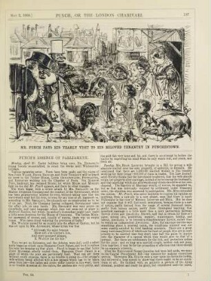 Mr. Punch pays his yearly visit to the beloved tenantry in Punchestown