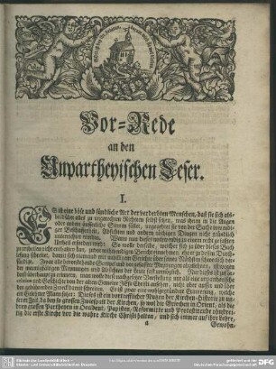 Vor-Rede an den Unpartheyischen Leser