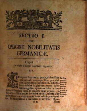 David Georg Struben Commentatio De Origine Nobilitatis Germanicæ Et Præcipuis Quibusdam Ejus Juribus