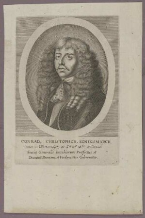 Bildnis des Conradus Christophorus Königsmarck