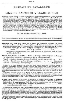 Extrait du Catalogue.