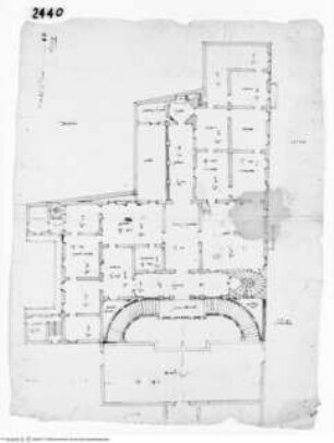 Rom, Vigna Bandini auf dem Quirinalshügel, Kasino, Grundriss des Piano nobile
