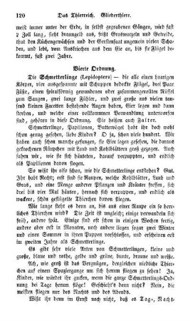 Vierte Ordnung. Die Schmetterlinge (Lepidoptera)