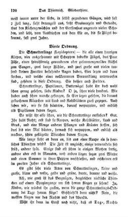 Vierte Ordnung. Die Schmetterlinge (Lepidoptera)