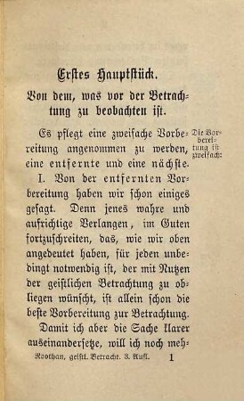 Ueber die rechte Art und Weise, die geistliche Betrachtung zu verrichten : Aus dem Lateinischen, 3