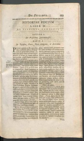 Liber IV. De Piscibus exoticis.