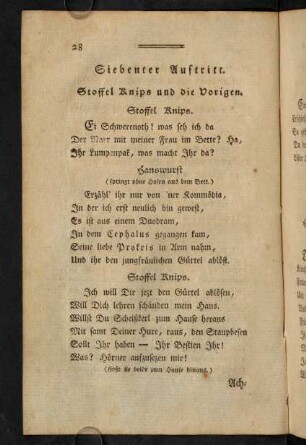 28-44, Erster Akt: Siebenter Auftritt - Vierzehnter Auftritt