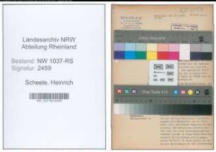 Entnazifizierung Heinrich Scheele , geb. 12.04.1906 (Amtssekretaer)