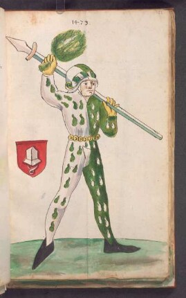 Schembartläufer mit Wappen, 1473
