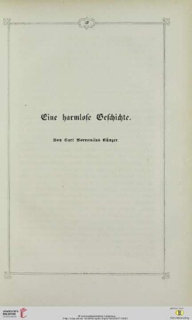 1: Eine harmlose Geschichte