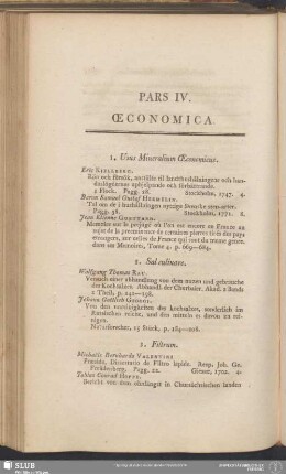 Pars IV. Oeconomica