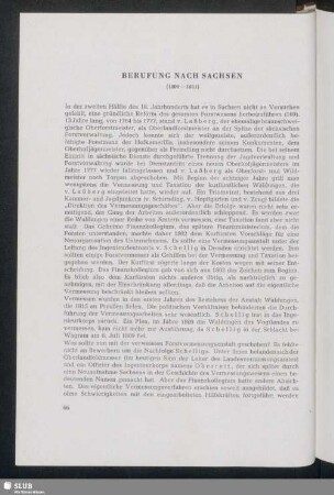 Berufung Nach Sachsen (1809-1811)