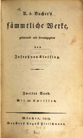 A. v. Bucher's sämmtliche Werke, 2. Die Jesuiten in Baiern vor und nach ihrer Aufhebung