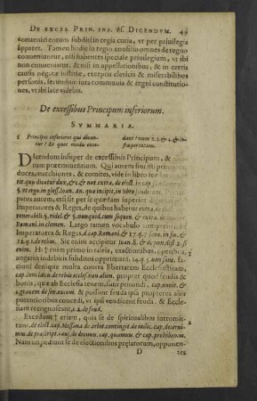 De excessibus Principum inferiorum.