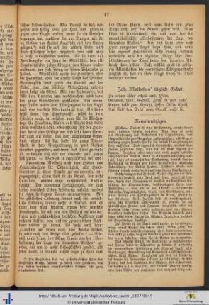 Joh. Mathesius' täglich Gebet.