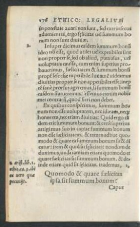 Quomodo & quare faelicitas ipsa sit summum bonum? Cap XVII.