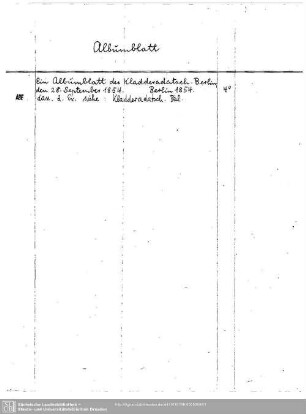 Albumblatt: Albumblatt