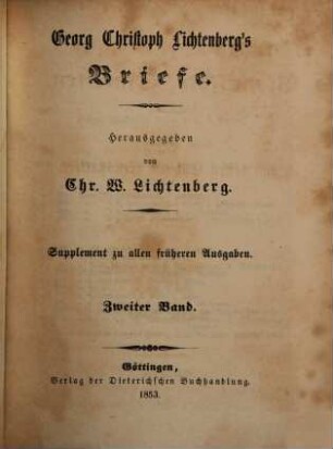 Georg Christoph Lichtenberg's vermischte Schriften : mit dem Portrait, Facsimile und einer Ansicht des Geburtshauses des Verfassers. 8,2