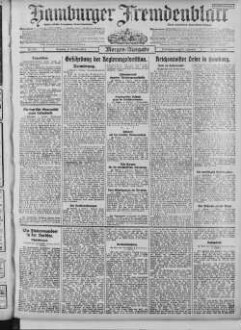 Hamburger Fremdenblatt, Morgenausgabe