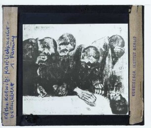 Kollwitz, Gedenkblatt für Karl Liebknecht, Verworfene erste Fassung (Druck)