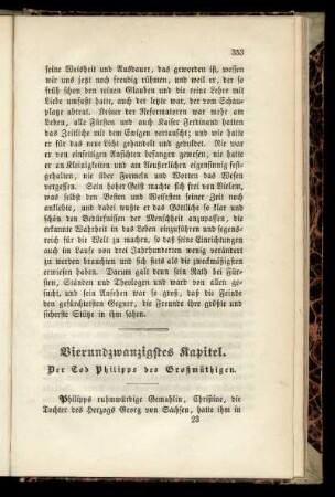 Vierundzwanzigstes Kapitel. Der Tod Philipps des Großmüthigen