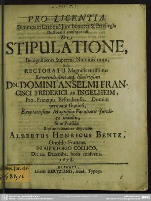 De stipulatione