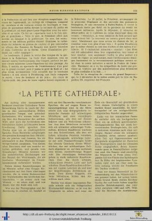 «La Petite Cathédrale».