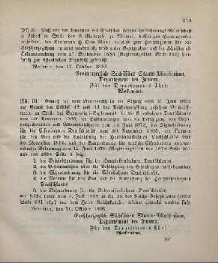 97. Ministerial-Bekanntmachung, den Wechsel in der Hauptagentur der Deutschen Lebens-Versicherungs-Gesellschaft in Lübeck betreffend