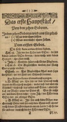 Das erste Hauptstück/ Von den zehen Geboten