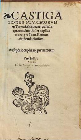 Castigationes plurimorum ex Terentio Locorum