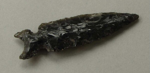 Arrowhead made from obsidian