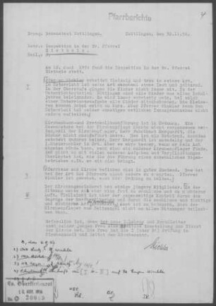Rietheim (Rietheim-Weilheim) mit Weilheim, Dürbheim, Böttingen und Mahlstetten: Inspektionsbericht 1954