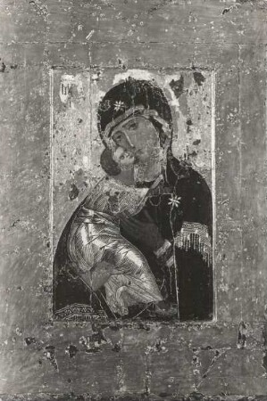 Gottesmutter von Vladimir : Gottesmutter von Vladimir. Ikonenmalerei; 113,6 x 68 cm. Moskau: Tretjakow-Galerie