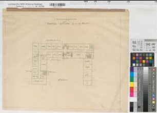 Münster (Münster) Verwaltungsgebäude der Westfälischen Heimstätte Grundriß Erdgeschoß (1929) (1 : 200) 42 x 51 Zeichnung Westfälische Heimstätte Wohnungsgesellschaft Münsterland