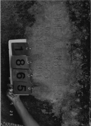 Grabstein 1865 [Hahn S. 35 Grab-Nr. 2714]: Grabstein 1865 (Detailaufnahme) [Hahn S. 35 Grab-Nr. 2714]